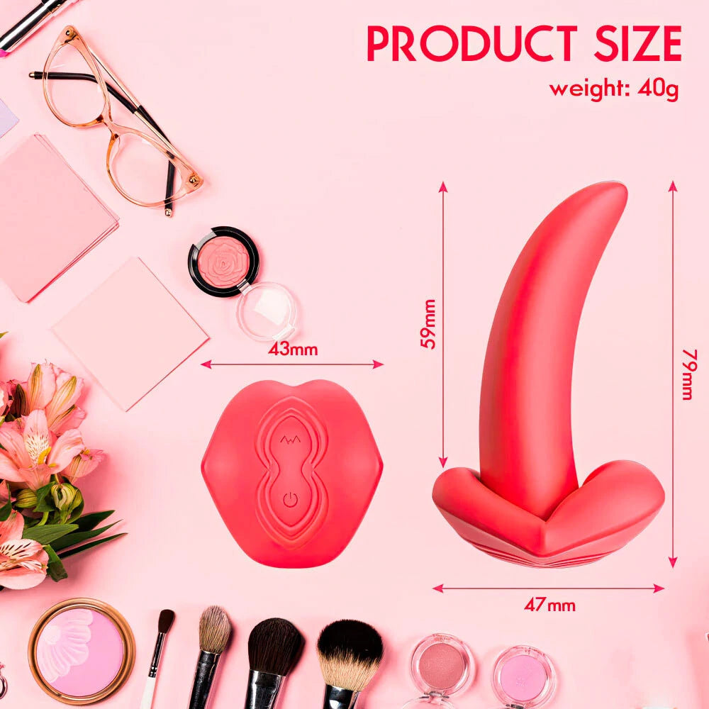 Vibrador Estimulador Ponto G e Clitóris Formato de Língua 2 em 1