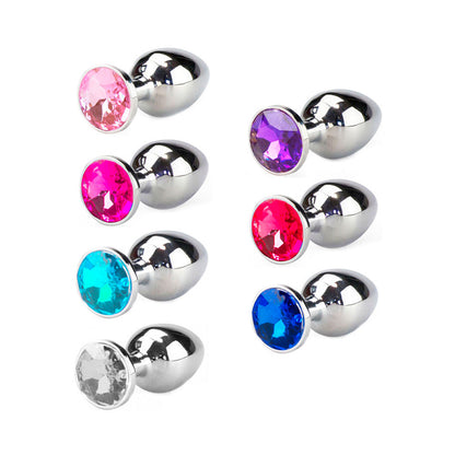 Plug Anal Prata Jóia em Aço Inoxidável Cores Variadas