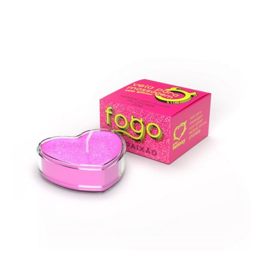 Vela Beijável para massagem com glitter Chiclete 20g Sexy Fantasy