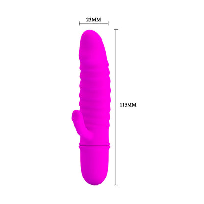 Vibrador Duplo Arnd em Soft Touch com 10 Modos de Vibração 11,5 cm x 2,3 cm - Coleção Pretty Love