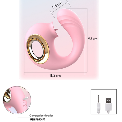 Vibrador ponto G com estimulador clitoriano