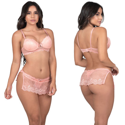Conjunto Sensual Solange com Bojo e Saia