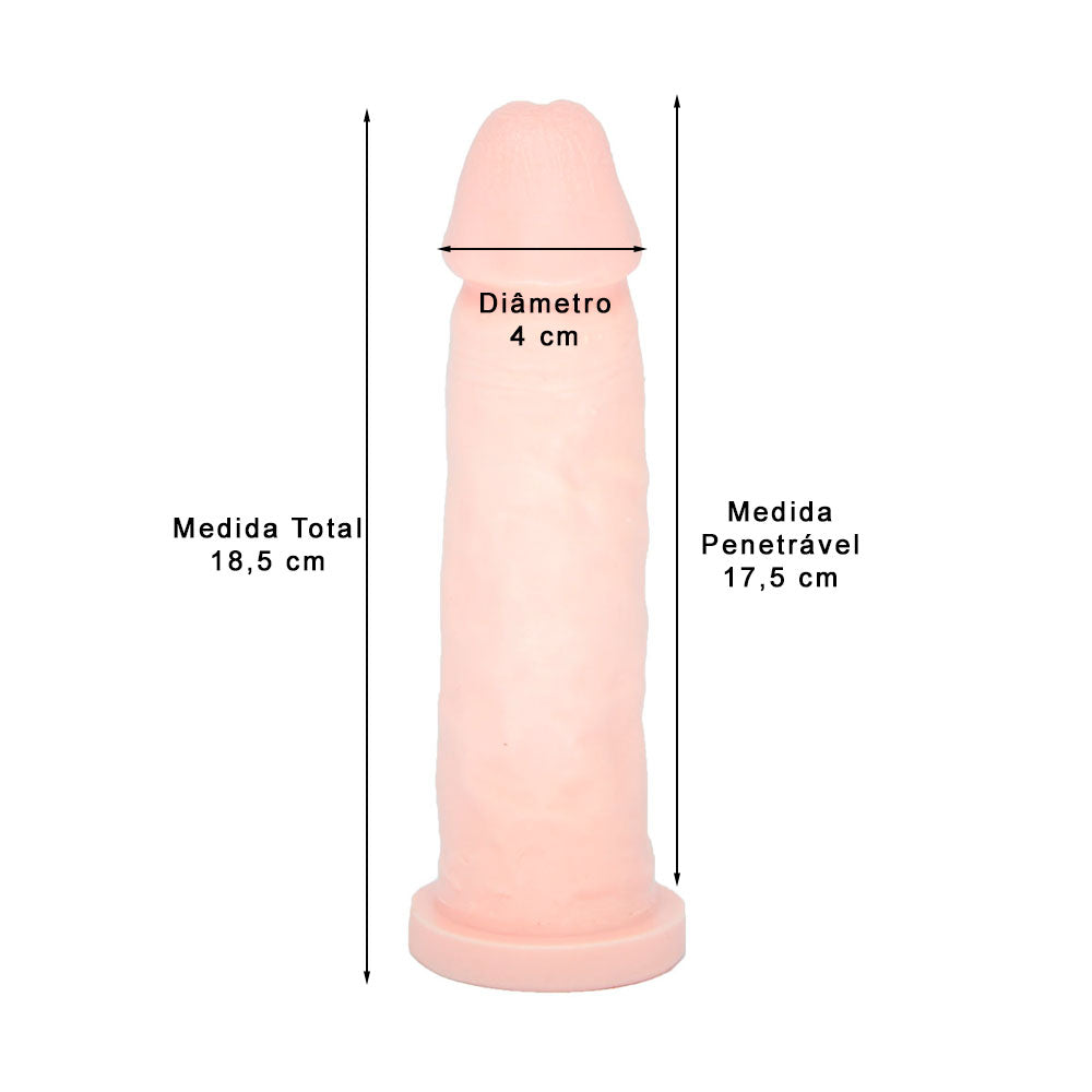 Capa Peniana em Silicone Rígido 18 x 3,5 cm