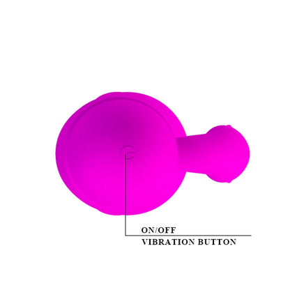 Vibrador Duplo com 10 Funções de Vibração Caesar Soft Touch 12 cm x 2,5 cm - Coleção Pretty Love