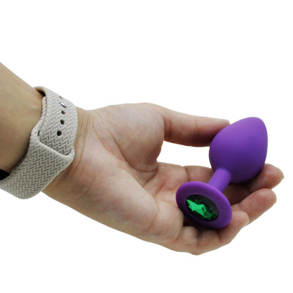 Plug Anal em Silicone com Joia
