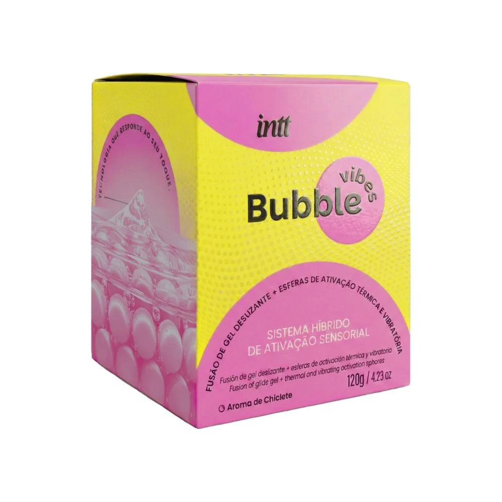 Bubble vibes produto 3 em 1, com esferas de ativação e aroma de chiclete – 120g