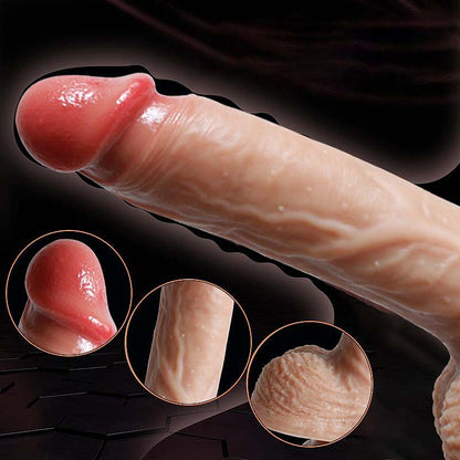 Pênis Realístico Silicone Líquido Com Vai E Vem Aquecimento