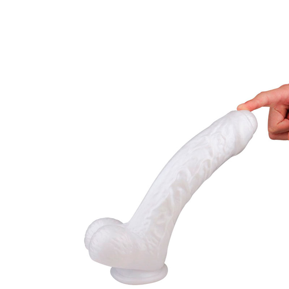 Prótese Peniana Realística com Prepúcio em Silicone com Ventosa 19 cm x 3,5 cm