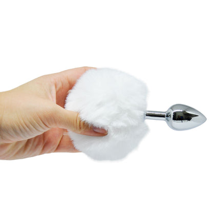 Plug Anal em Metal com Pompom - P