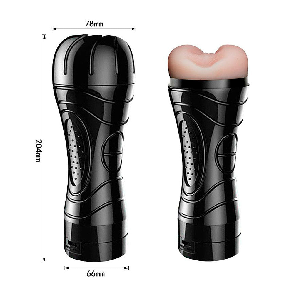 Masturbador Ânus Cyberskin com Vibrador Formato de Lanterna