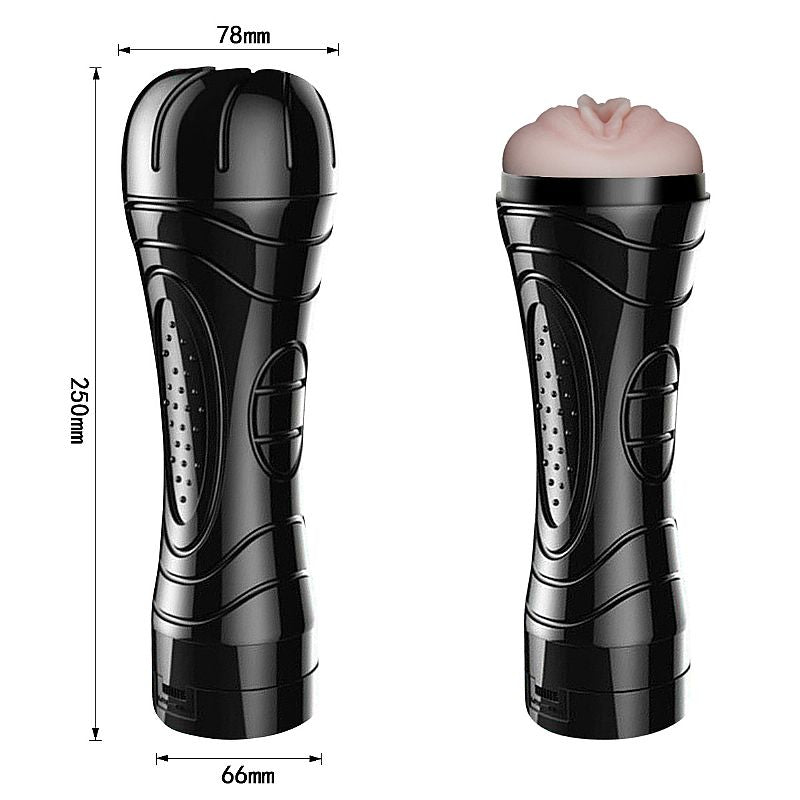 Masturbador Vagina em Cyberskin com Vibrador - Formato de Lanterna