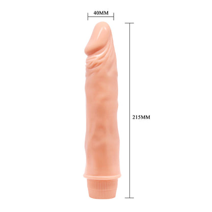 Pênis Realístico Vibrador com Glande Saliente e Veias