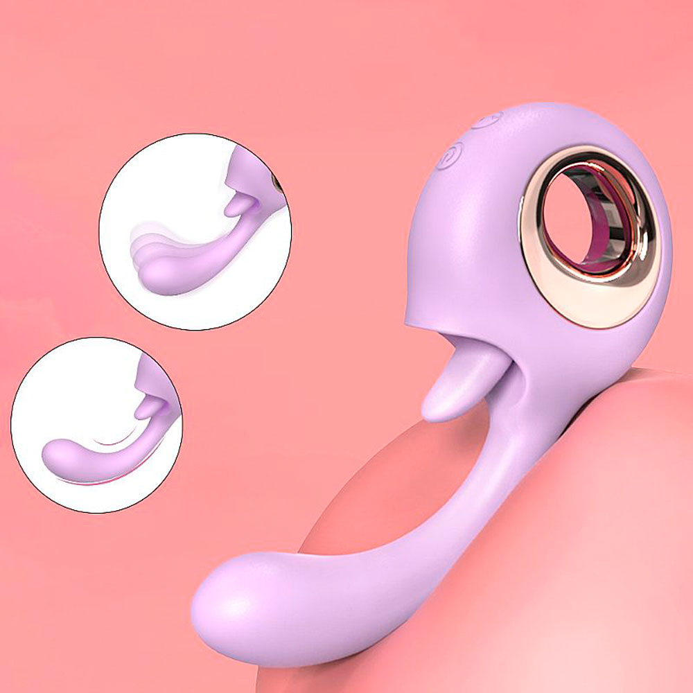 Vibrador de Ponto G com Língua Estimuladora - Woo - S-hande