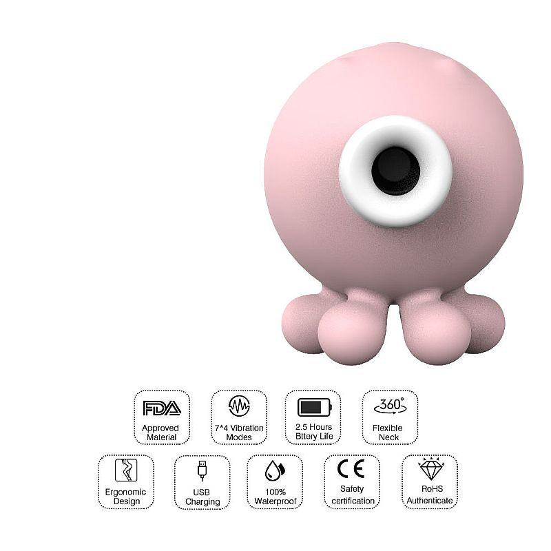 Vibrador de Clitóris com Pulsação Recarregavél - Octopi