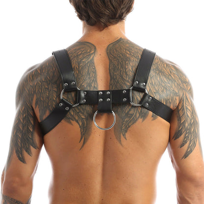 Harness Arreio Masculino Peitoral em Couro