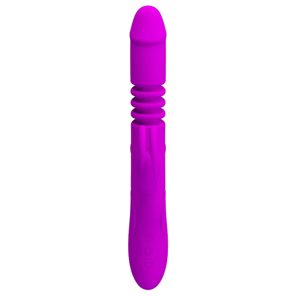 Vibrador Vai e Vem Ward com Estimulador Clitoriano 25,5 cm x 3,2 cm - Coleção Pretty Love