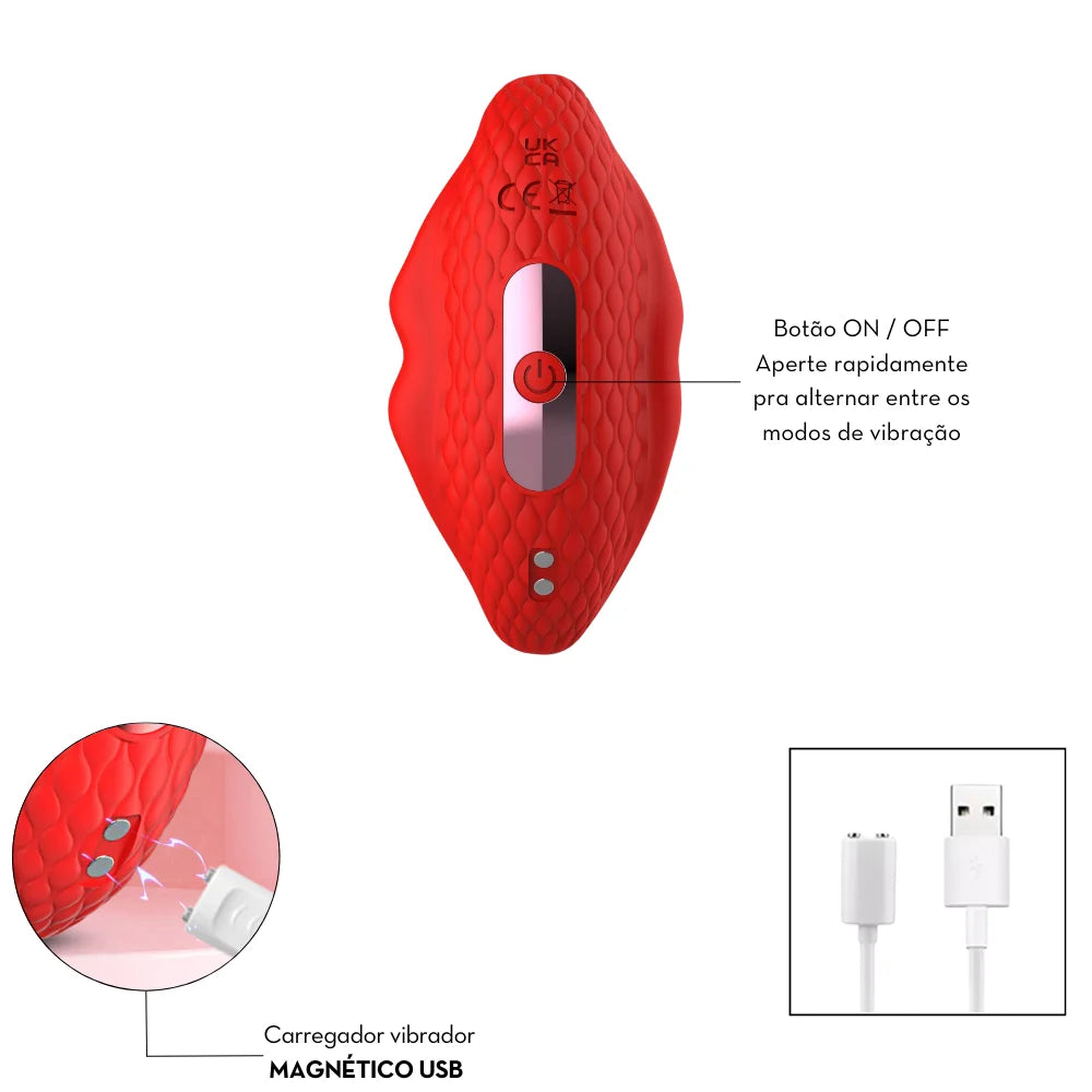 Vibrador em formato de boc a por aplicativo