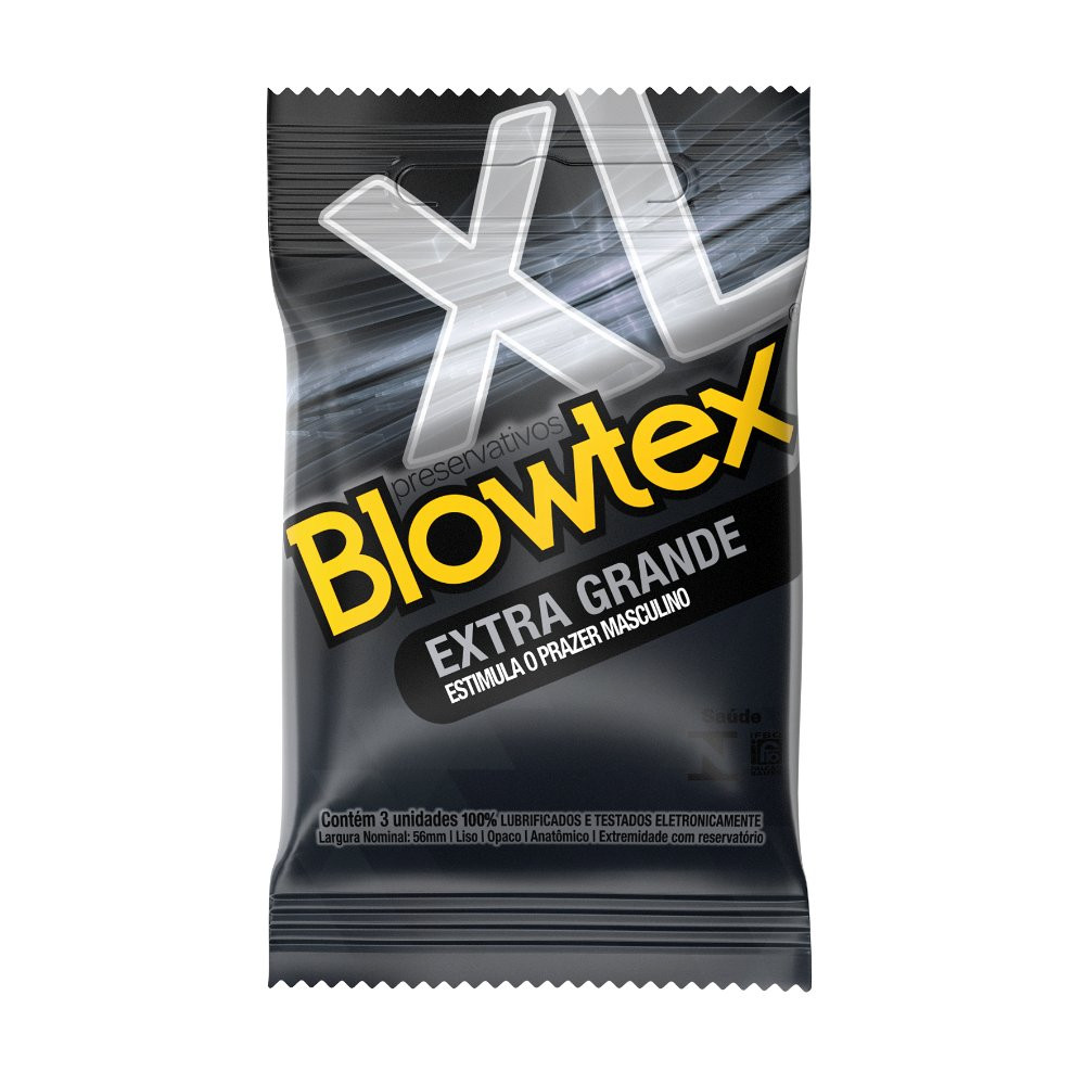 Preservativo Extra Grande 3 Unidades - Blowtex