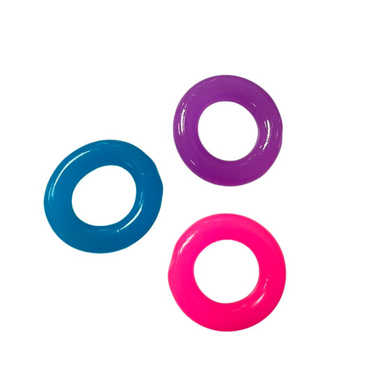 Anéis Penianos - Conjunto com 3 Anéis Coloridos em Silicone