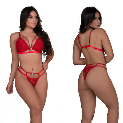 Conjunto Sensual sem Bojo em Renda - Tarcila - Click Sophia