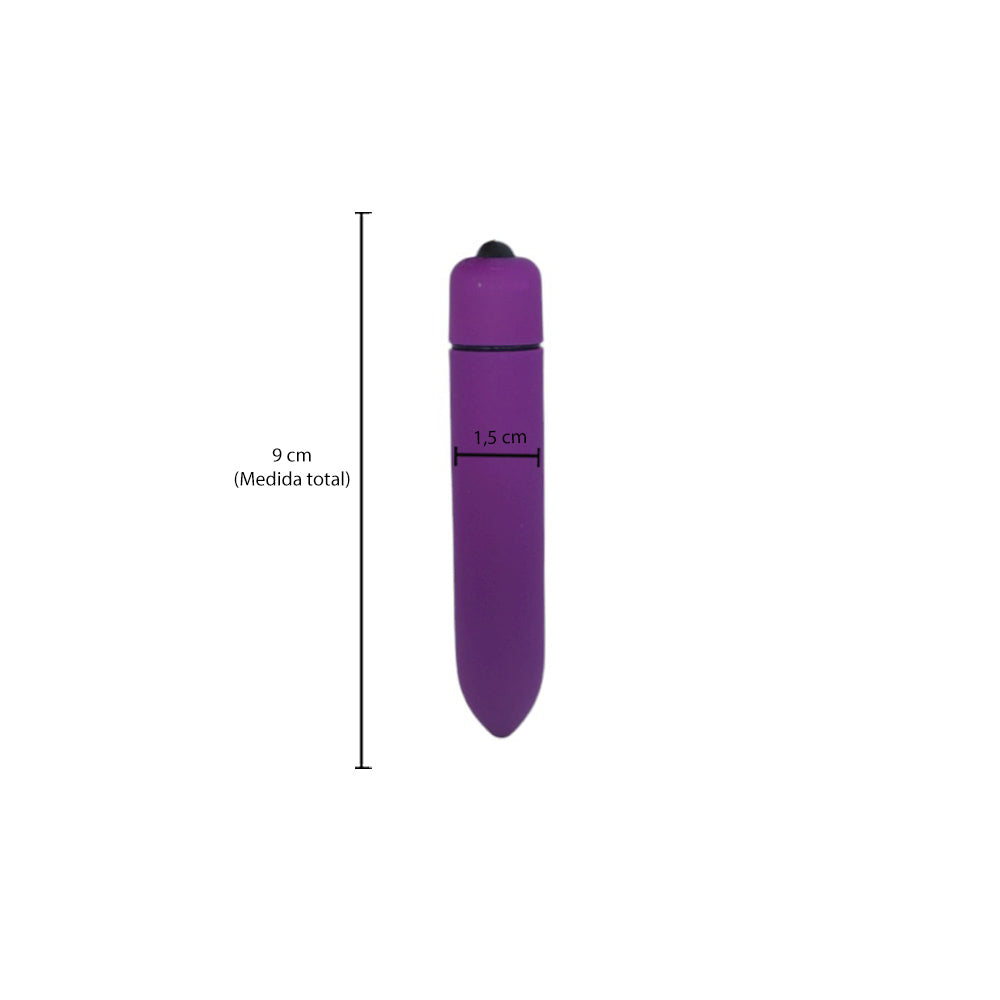 Vibrador Bullet Cápsula Longa com 10 Modos de Vibração