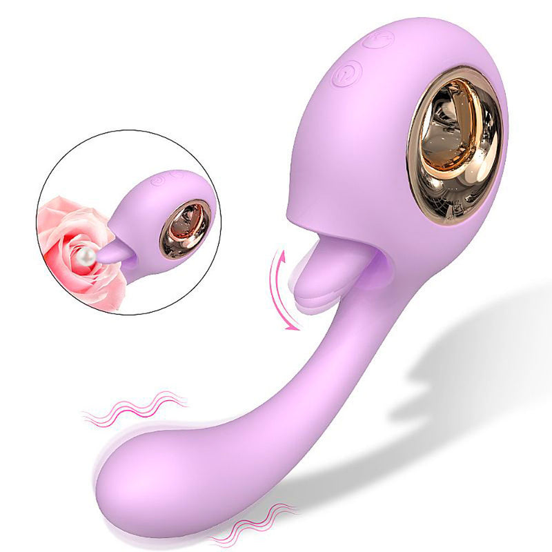Vibrador de Ponto G com Língua Estimuladora - Woo - S-hande