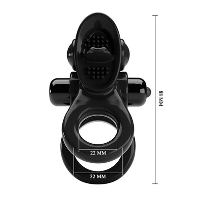 Anel Peniano Duplo com Vibrador Passionate Ring Pretty Love