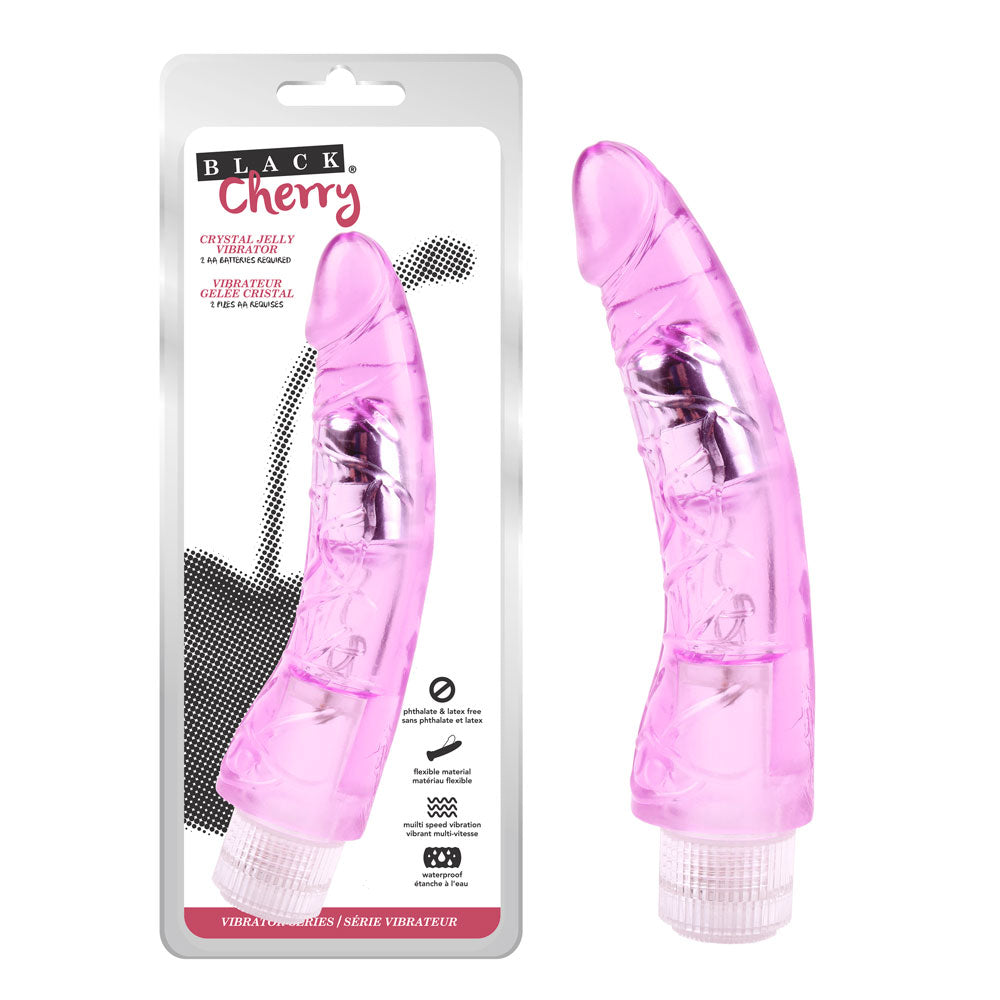 Vibrador Jelly Tortinho Formato de Pênis - Black Cherry