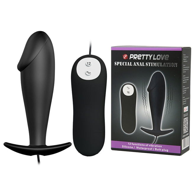 Plug Anal com Ponta Formato de Glande e 12 Modos de Vibração Pretty Love Special anal Stimulation 10