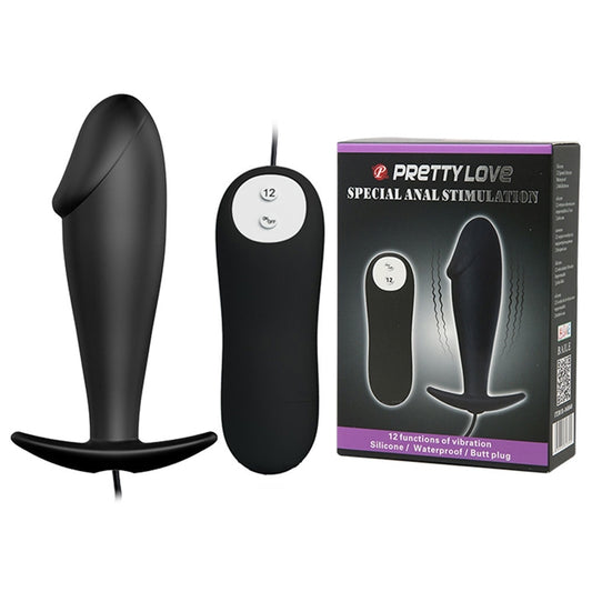 Plug Anal com Ponta Formato de Glande e 12 Modos de Vibração Pretty Love Special anal Stimulation 10
