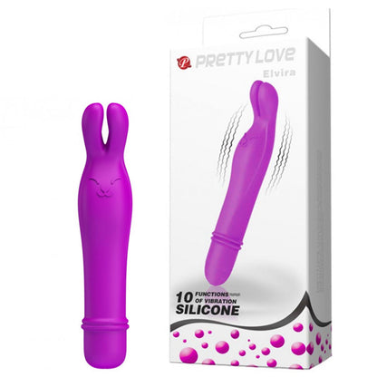Vibrador Elvira Soft Touch Forma de Coelho com 10 Velocidades