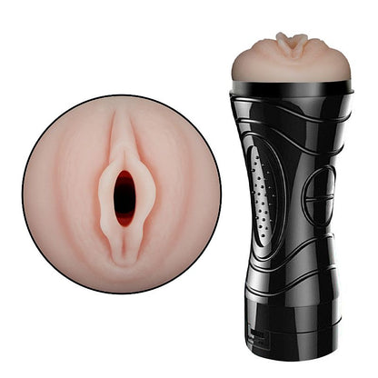 Masturbador Vagina em Cyberskin com Vibrador - Mini Lanterna 20,4 x 7,8cm