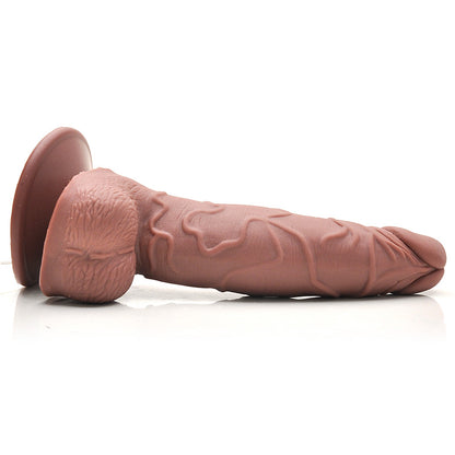 Pênis Real Peter Curvo com Vibrador e Ventosa 15 cm x 3,5 cm
