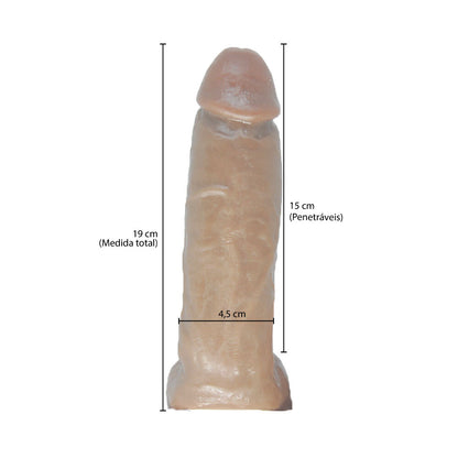 Cinta com Pênis em Cyberskin 19 cm x 4,5 cm