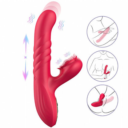 Vibrador de Ponto G e clitóris com Pulsação / sobe e desce - Mona