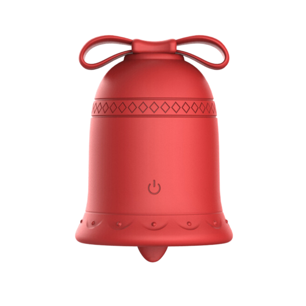 Estimulador clitoriano duplo em formato de sino -Vermelho