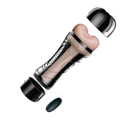 Masturbador Ânus Cyberskin com Vibrador Formato de Lanterna