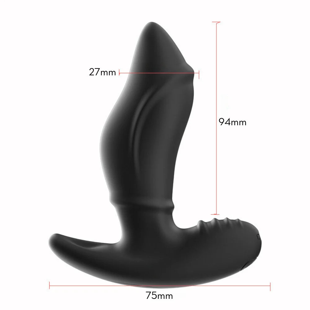 Plug anal vibratório em silicone com controle remoto