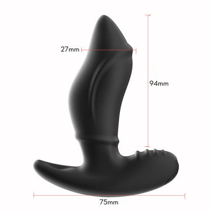 Plug anal vibratório em silicone com controle remoto