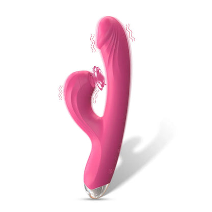Vibrador Duplo Estimulador de Ponto G e Clitóris Recarregável