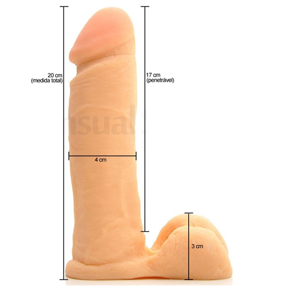 Pênis Magic com Escroto em Cyberskin 20 cm x 4 cm