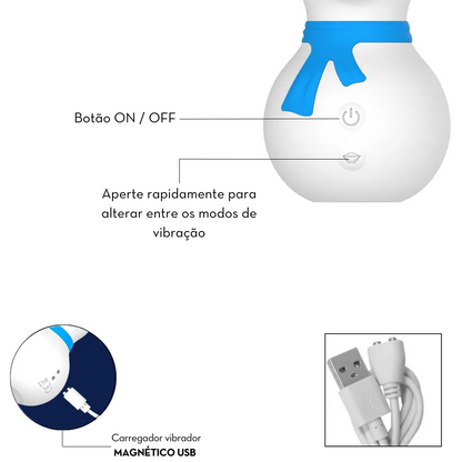 Estimulador clitoriano Snowman - vermelho