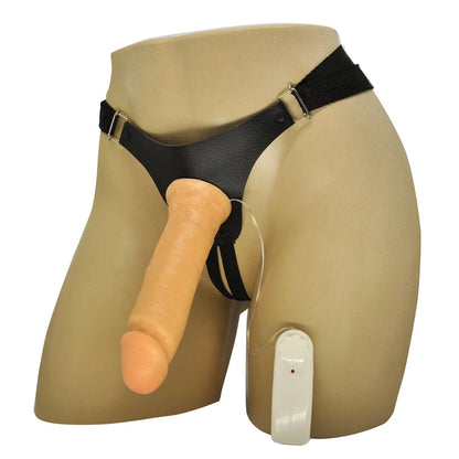 Cinta Peniana com Pênis em Cyberskin e Vibro Multi-Velocidade 20 cm x 5 cm