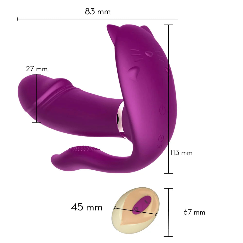 Vibrador calcinha com controle remoto e aquecimento