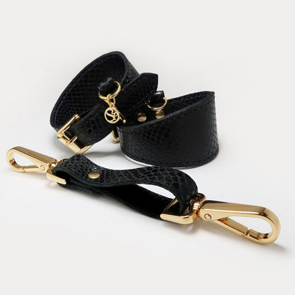 Algema Ajustável Dianna Python Couro com Metal - Coleção Sado-Maso Secret Play