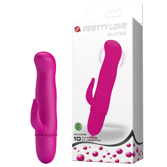 Vibrador Blithe com Estimulador Clitoriano 10 Modos de Vibração 11,5 cm x 2 cm - Coleção Pretty Love
