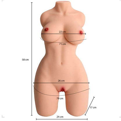 Masturbador Masculino Cyberskin em Formato de Meio Corpo Realístico