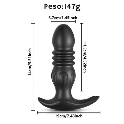 Plug anal vibratório e vai e vem por aplicativo