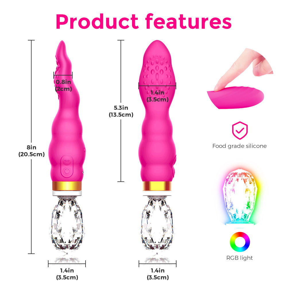 Vibrador Recarregável Mystical Tongue 10 modos de Vibração