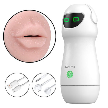 Masturbador Formato de Lanterna com Boca / Vibração e Voz - S Robot - SI